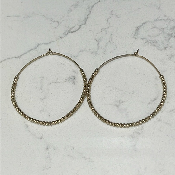 Beaded Hoop Earrings - Picture 1 of 6